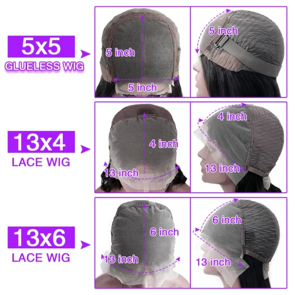 13x6 sans colle HD Transparent vague profonde cheveux humains dentelle frontale perruque 13x4 bouclés dentelle avant perruques de cheveux humains pour les femmes noires - Image 6